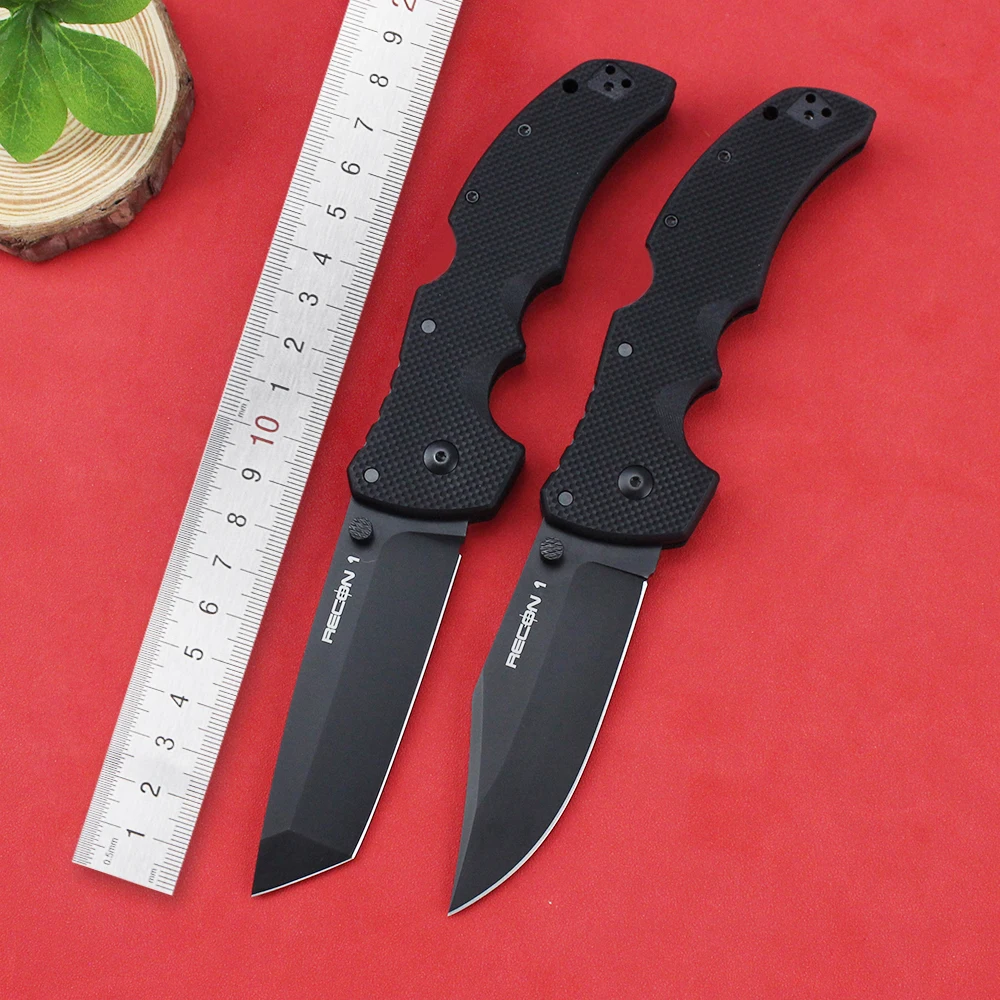 Tactical Tanto RECON 1 Cold Folding Knife AUS10A Steel ​Blade G10 Handle Outdoor Survival Multi Tools Camping Pocket EDC Knives