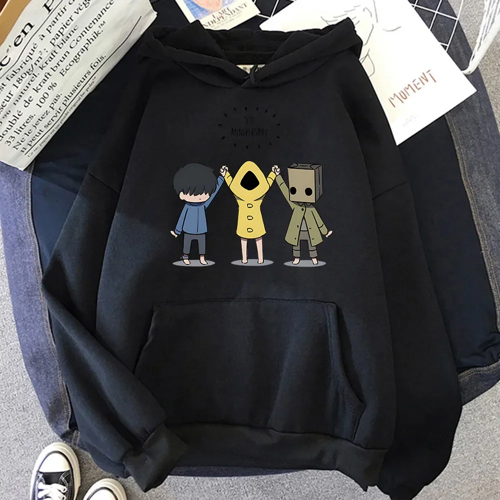 Little Nightmares Fleece Anime Hoodies Aesthetic Manga Sweatshirts Graphic Men/women Clothes Harajuku Pocket Streetwear Printed