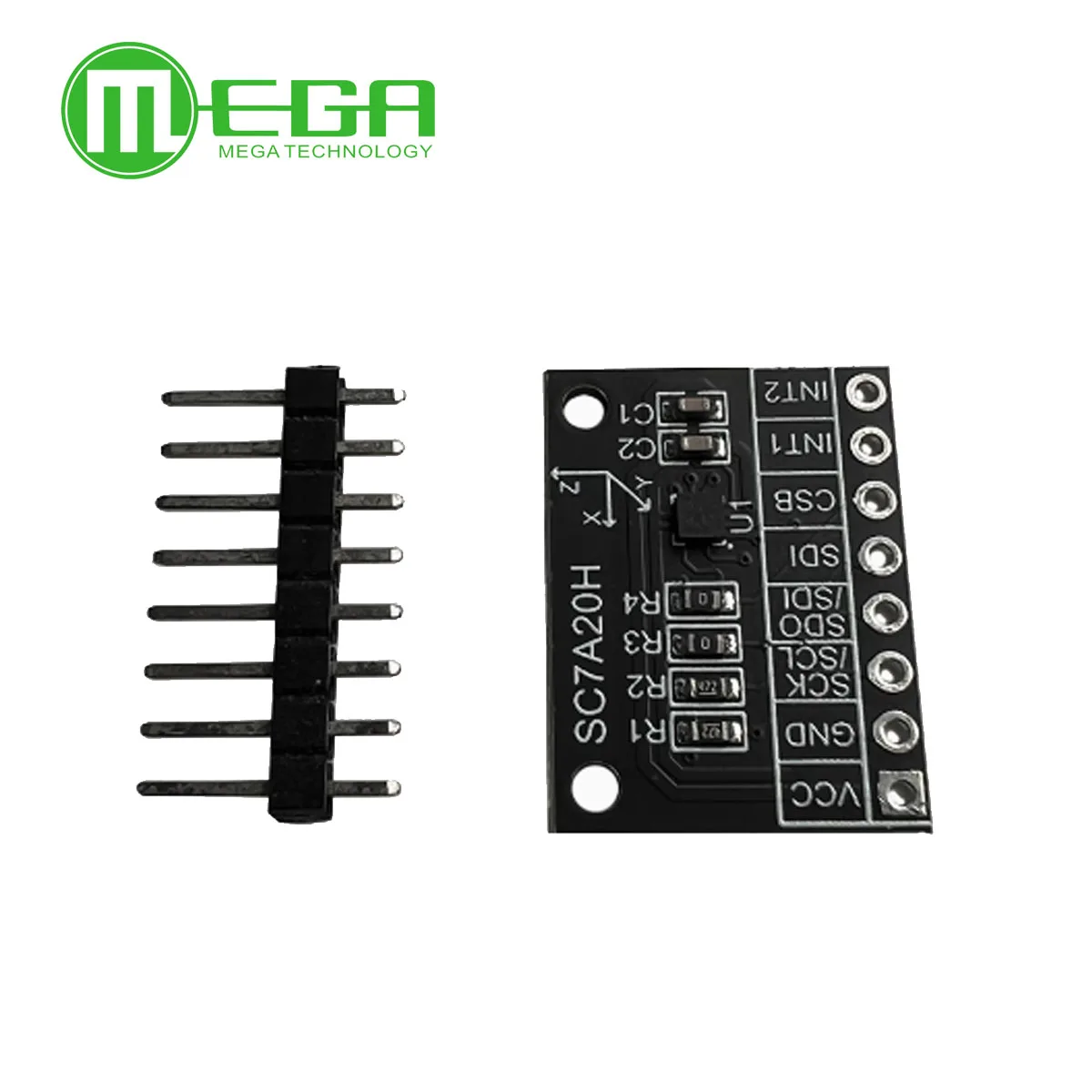 SC7A20H High Precision 3-Axis Gravity Acceleration Tilt Angle Sensor Module IIC/SPI Transmission