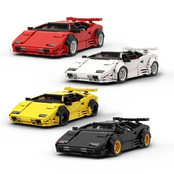 MOC Creative Expert Technical Car Lamborghinis Countachs QV City Racer Vehicle Speed Champions Set Building Blocks Kid Toys Gift