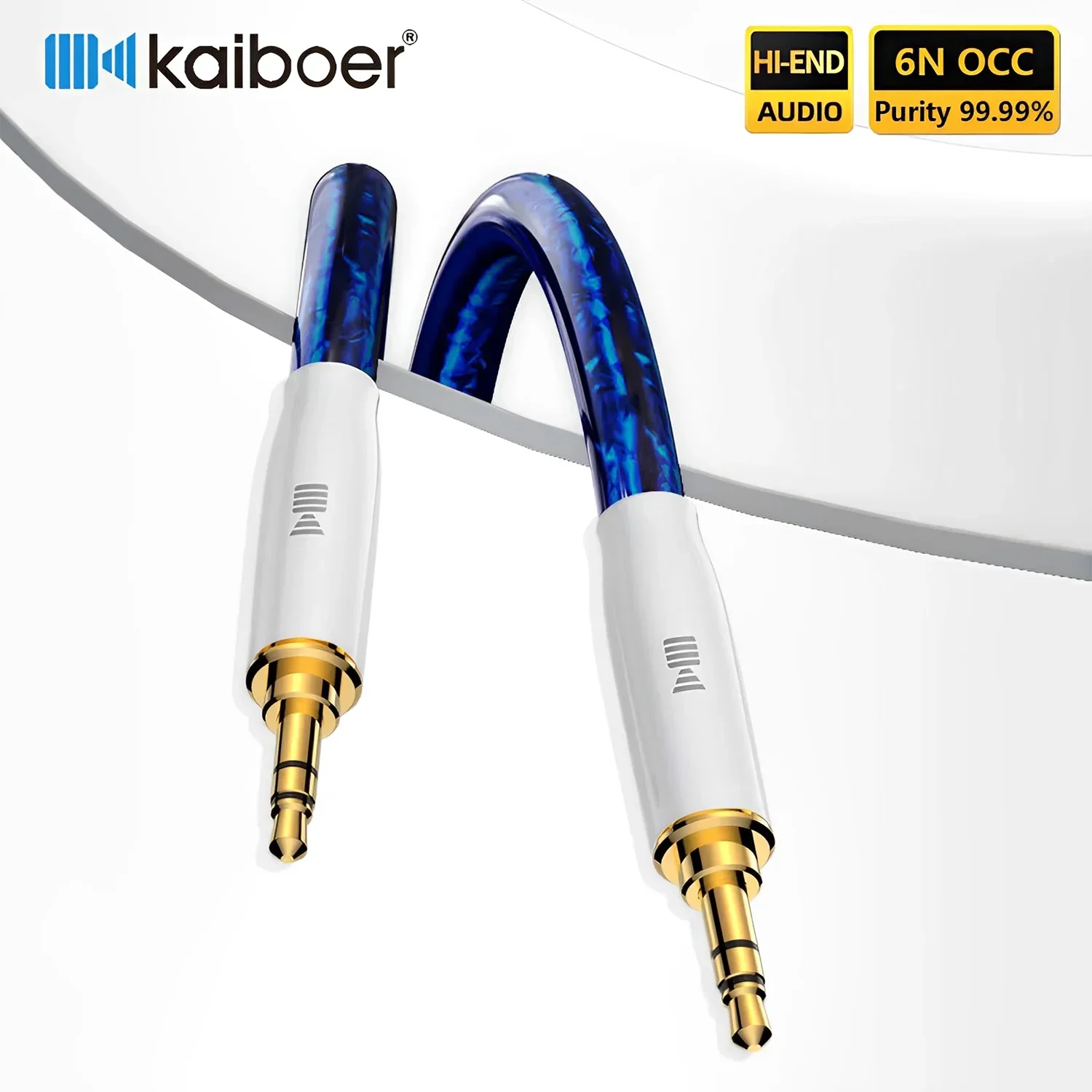 

Kaiboer 3.5mm AUX Audio Cable Male To Male TRS Stereo Audio AUX Cord for Headphone Speaker IPhone Home Stereo IPad IPod Car