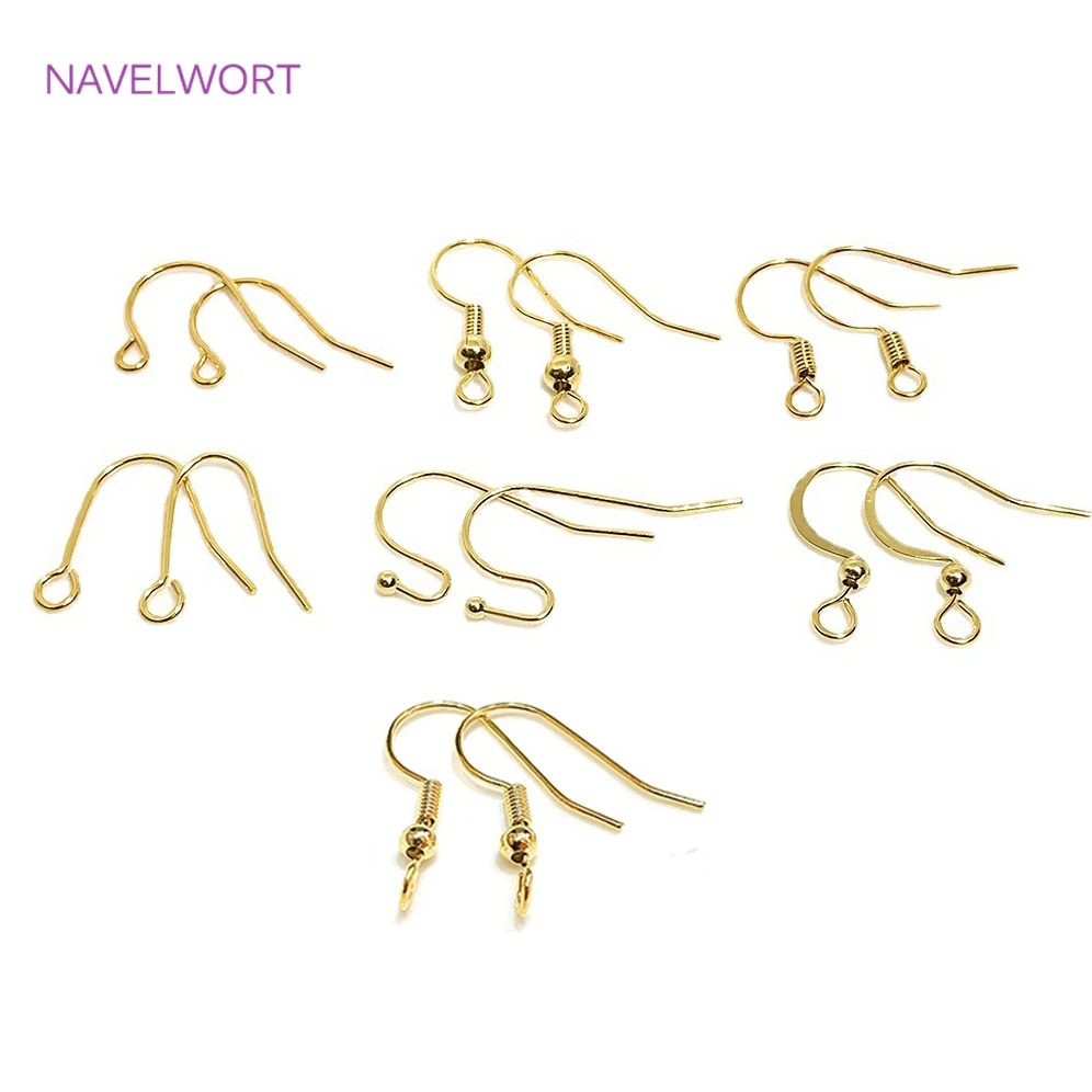 50pcs/pack Multi Types Ear wire Earring Hooks Not Allergic Hook Earring Findings DIY Jewelry Making Accessories Wholesale