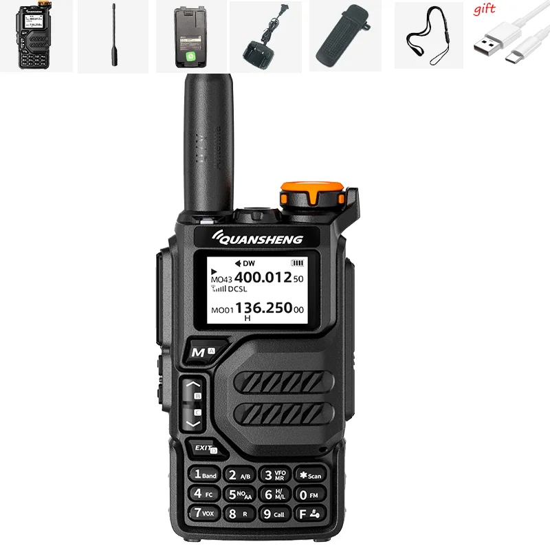 Quansheng-UV K5 Portable Walkie Talkie, Two Way Radio, Amateur Ham Radio, Two Way Radio, Wireless Set, Long Range Receiver