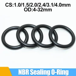 CS 1/1.5/2.0/2.4/3.1/4mm  Rubber O Ring NBR O-ring Sealing Washer Oil Resistant High Temperature Oring Plumbing Gasket for Car