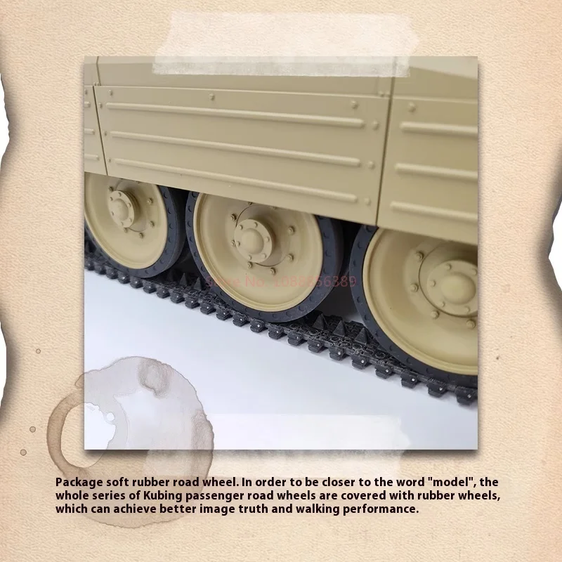 Kit de modèle de char britannique croisé 1/16, modèle d'assemblage militaire de la seconde guerre mondiale, mobile 360 ° Tourelle et piste Collector'S Display Cadeau Adulte