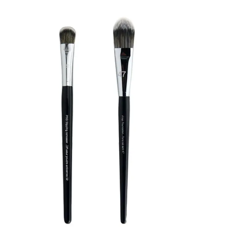 KSHBO 2 unids/set herramientas de maquillaje de belleza brocha para base 47 cabezal de escoba Base líquida reparación de sombra para mujeres brochas