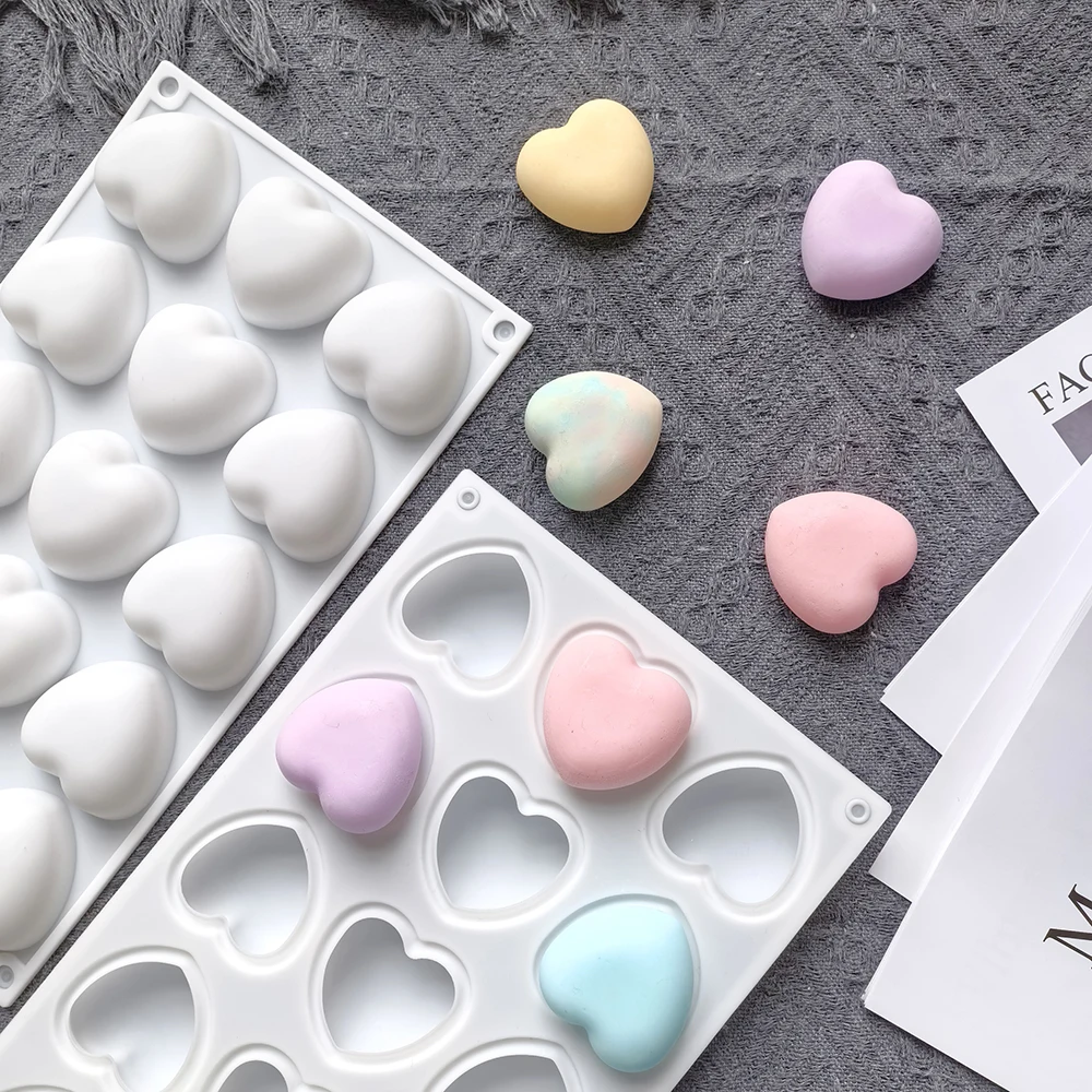 1pc Valentine\'s Day heart-shaped cake chocolate silicone mold for DIY mousse dessert mold candy ice cream cake cheese jelly mold