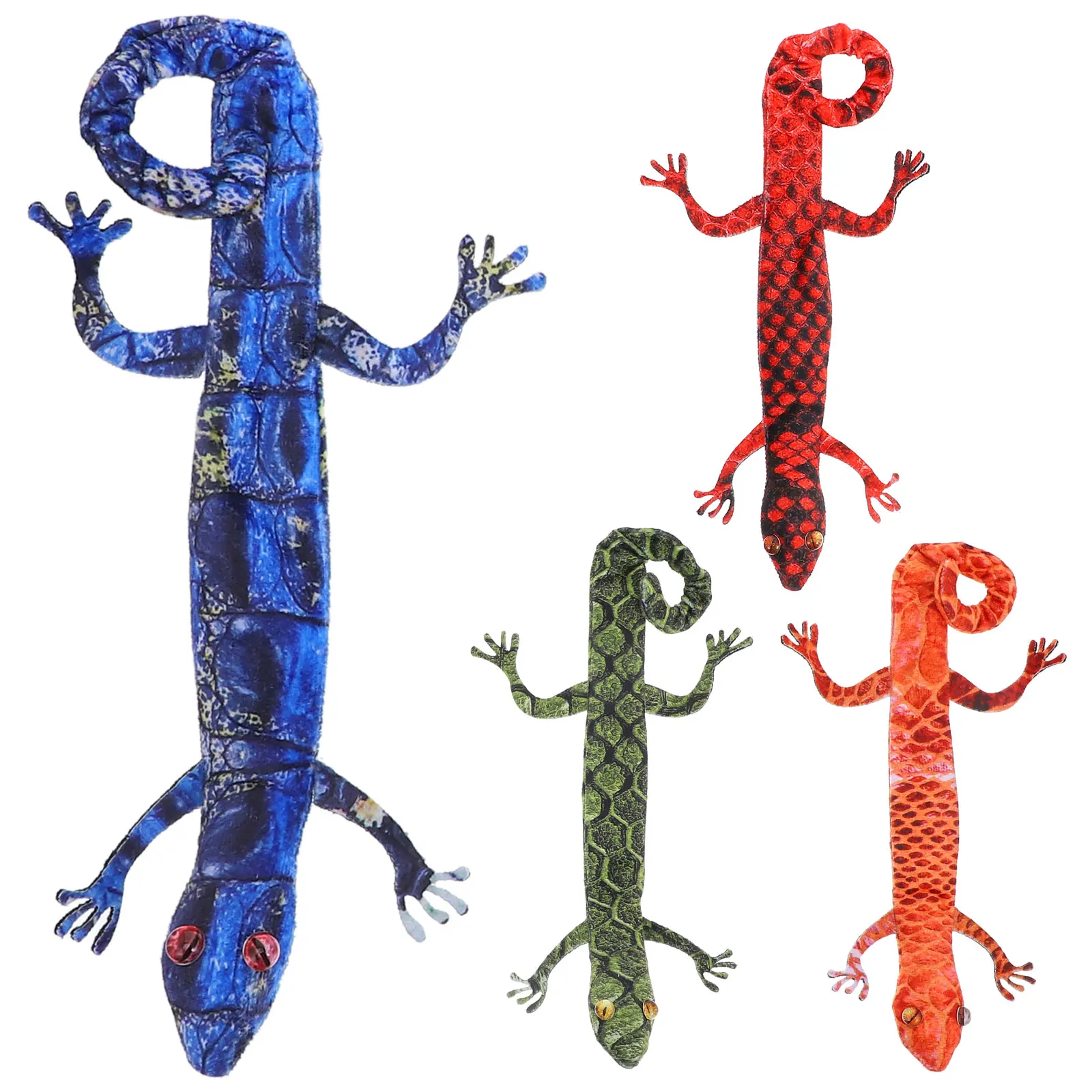 

4pcs Animal Bracelets Lizard Slap Party Supplies Birthday Decorations Steel Kids Gifts Snap Halloween Jungle Theme