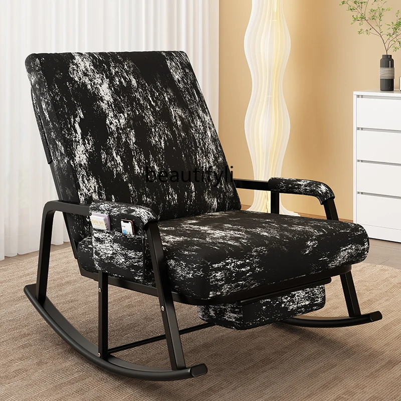 

Rocking recliner adult balcony leisure single chair home living room lazy sofa retro reclining rocking chair furniture