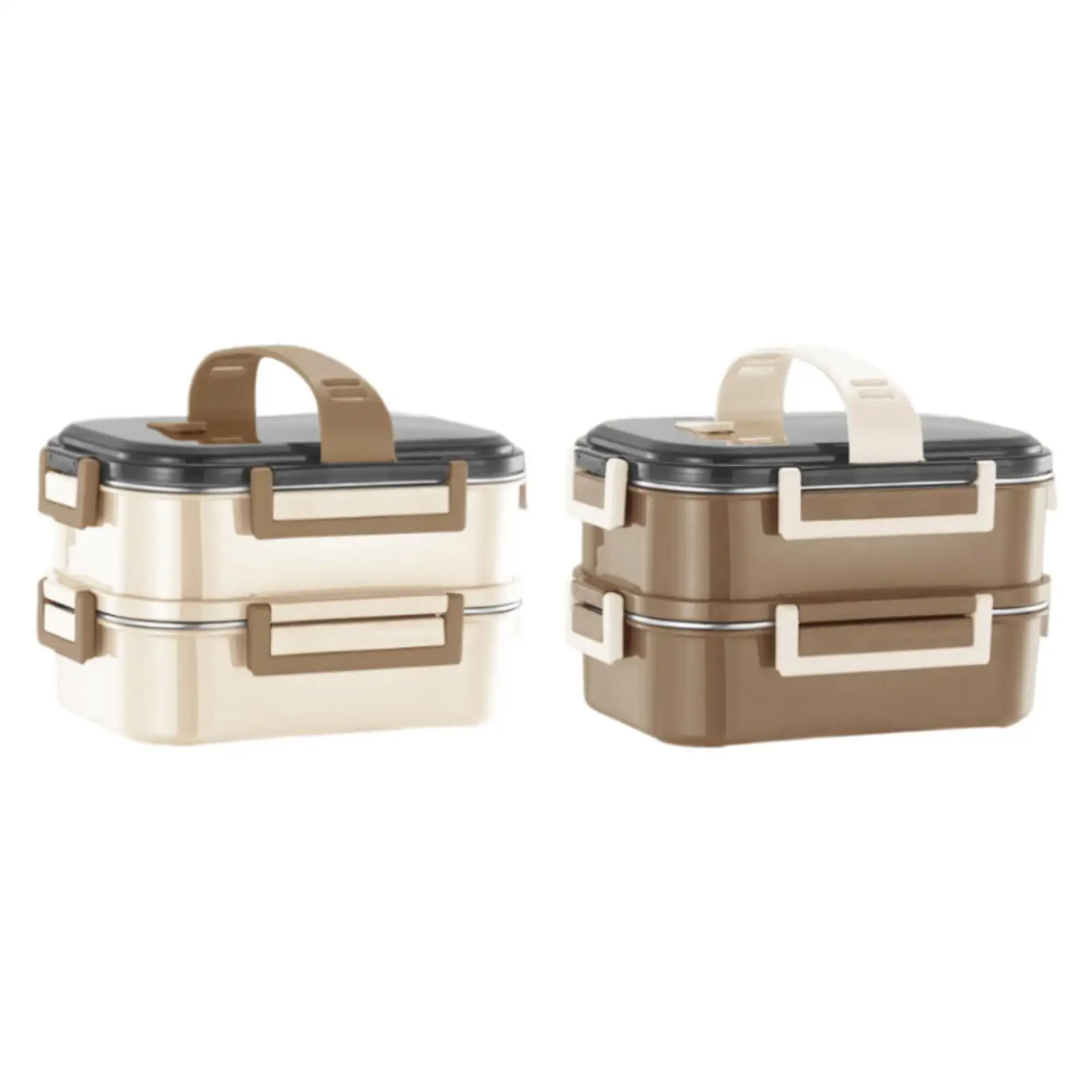 Stainless Steel Lunch Box Eco Friendly Bowl Sealed Portion Control Stackable Food Container for Fishing Hiking Home Travel Men