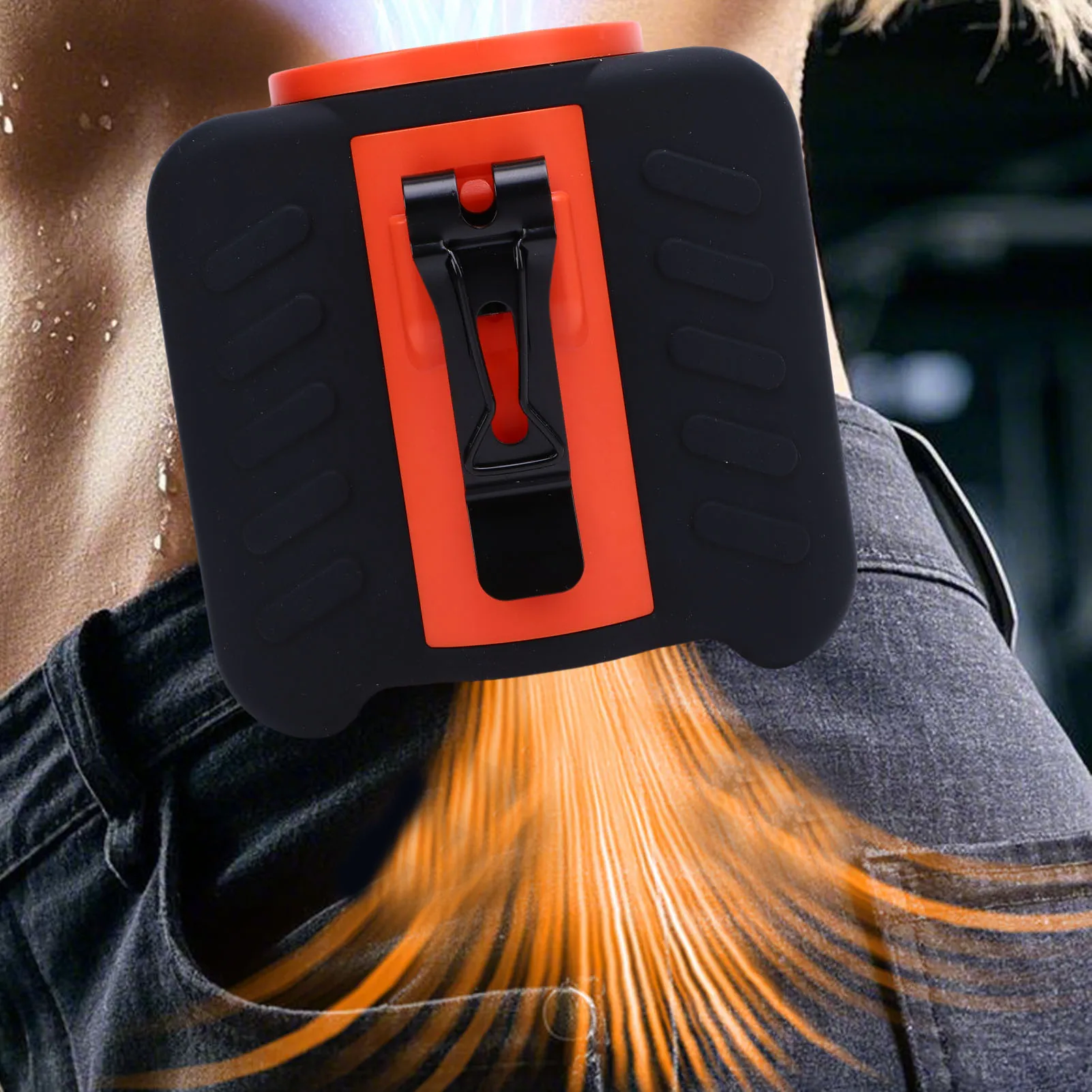 

Портативный поясной вентилятор, 5 скоростей, сильный воздушный поток, USB перезаряжаемый носимый подвесной шейный вентилятор с аккумулятором 10000 мАч для кемпинга на открытом воздухе