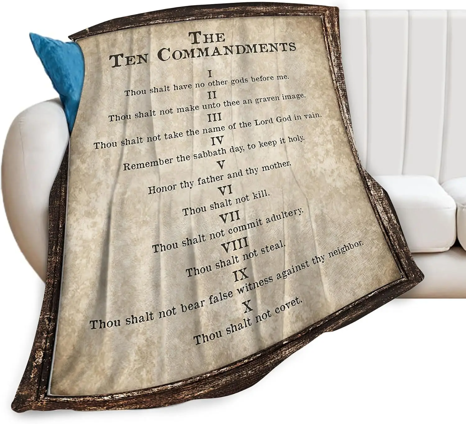 

Christian Bible Blanket 10 Commandments Throw Blanket Christian Gifts and Decor Religious Bible Verse Blanket for Women Men Girl
