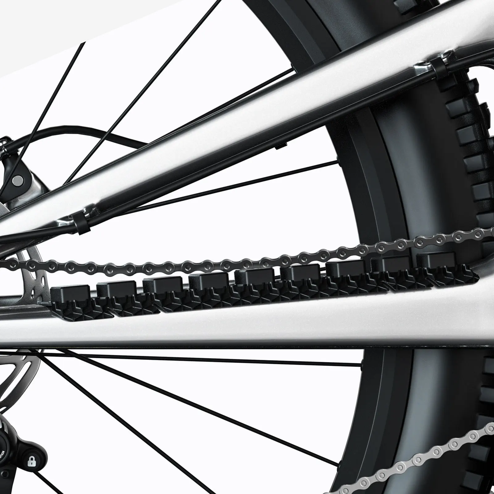 

Bike Chain Guard Silicone Chain Protector For Mountain Road Bike Sandproof Anti-Uv Lightweight Sticker Cycling