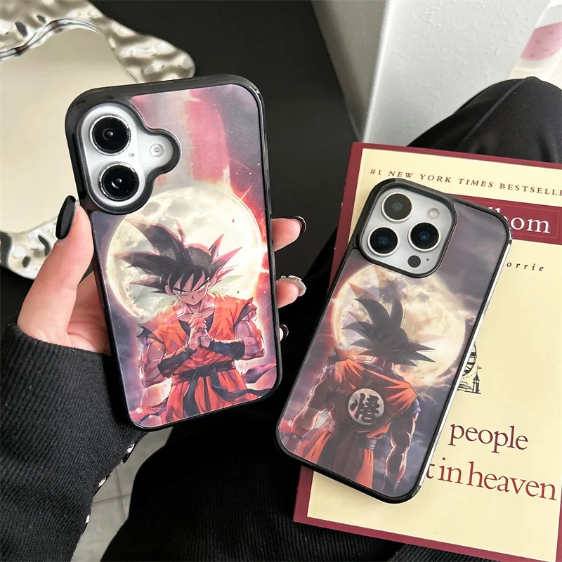 

Comics Dragon Ball Saiyan Magnetic Case For iPhone 16 15 14 13 12 11 Pro Max SE4 16E 3D Changing Anime Vegeta Goku Magsafe Cover