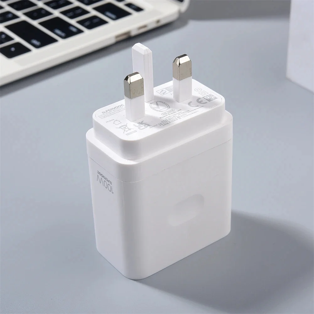 شاحن سريع OPPO 100 وات Supervooc 4.0 UK لـ OPPO Find X7 Ultra X6 X5 X3 Pro Reno 14 13 12 Pro Ace2 Realme GT5 Neo2 Type-C كابل #4