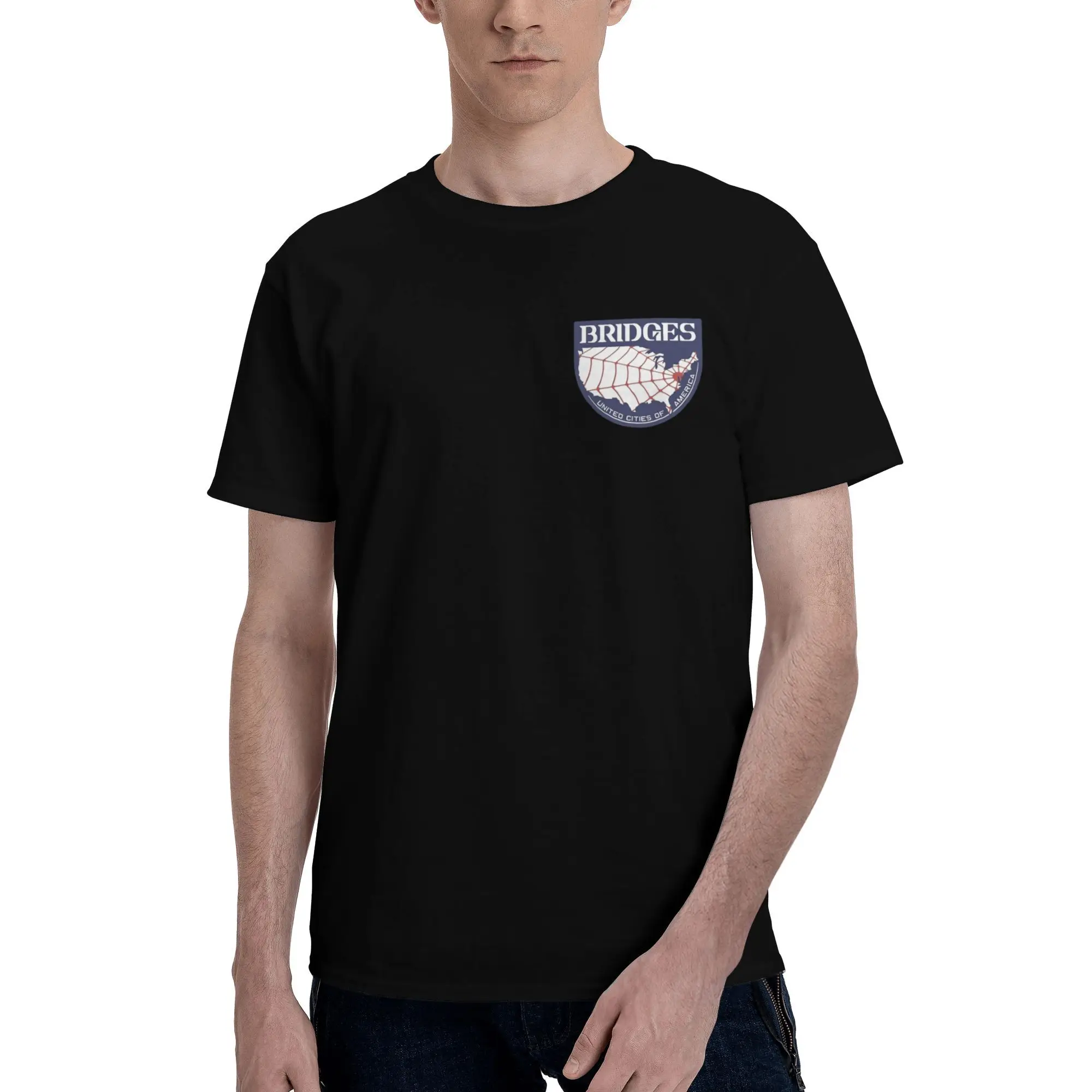 

Bridges logo Death Stranding T Shirts Men's Pure Cotton Funny T-Shirts Round Collar Tees Short Sleeve Clothing New Arrival