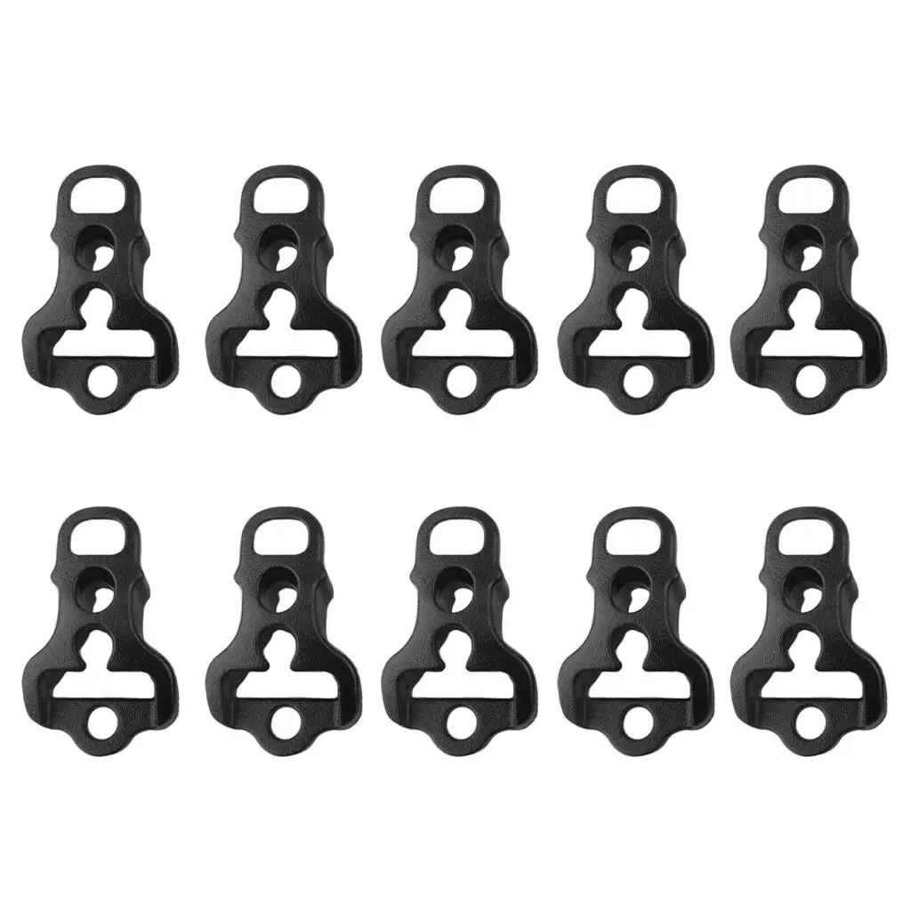 6-10pack 10pcs Black Plastic Camping Awning Tent Guyline Runners Cord Rope