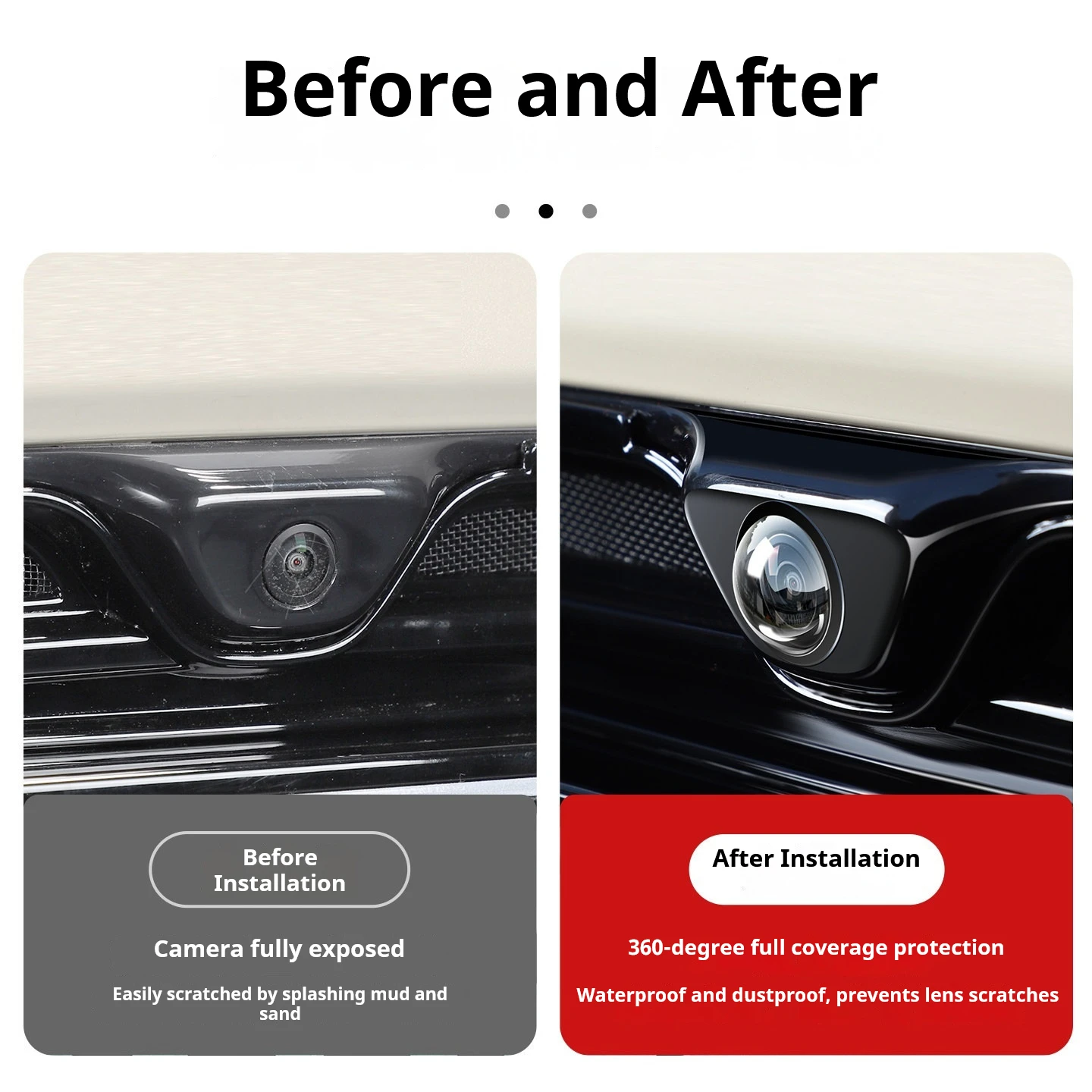 For AVATR 11 12 07 06 Car Camera Protection Cover 360° Panoramic Anti-fog Function Camera Lens Impact-resistant Protective Cover