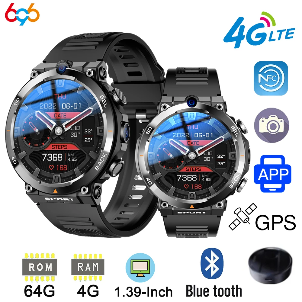 

2024 New 1.5" Men HD Dual Camera GPS 4G Smart Watch Video Call WIFI Waterproof NFC APP Download Sports Fitness Women Smartwatch