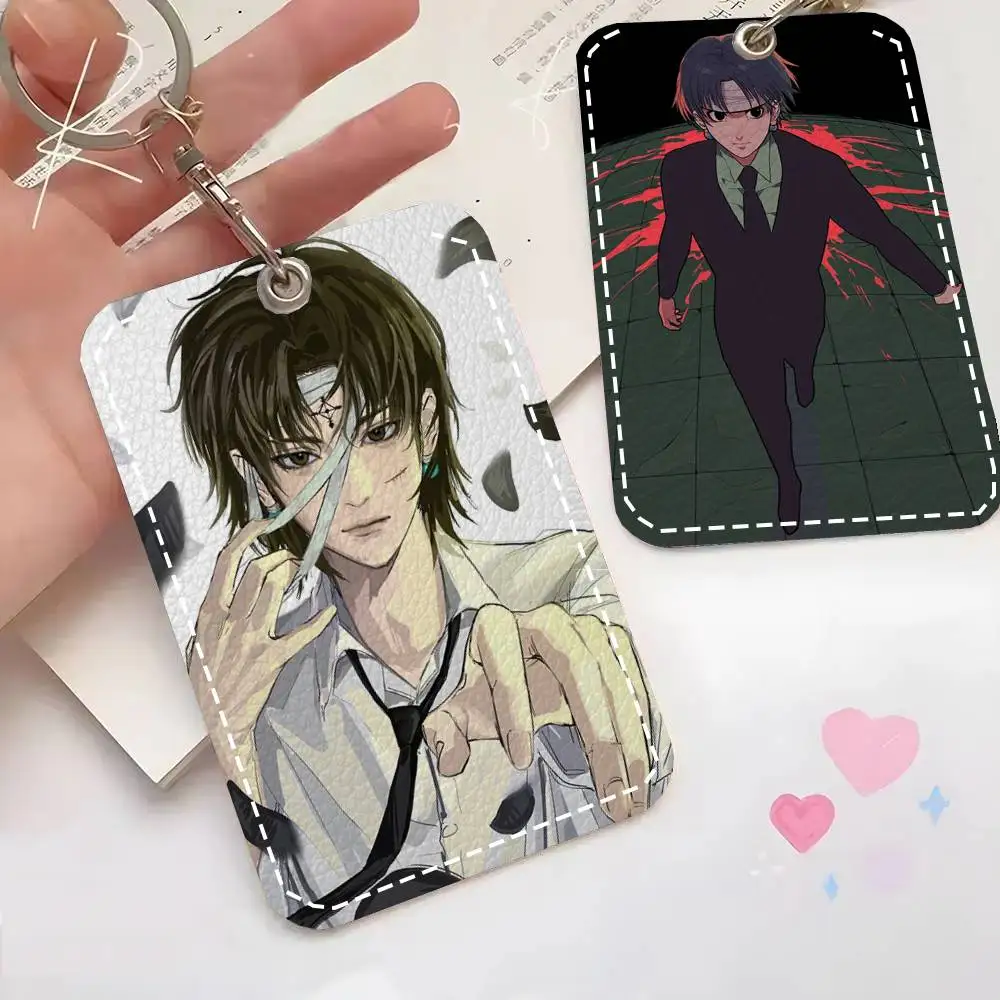 Chrollo Lucilfer Anime H-HUNTER X HUNTER Card Wallet With Keychain Fashion Print Bank Card Protective Holder