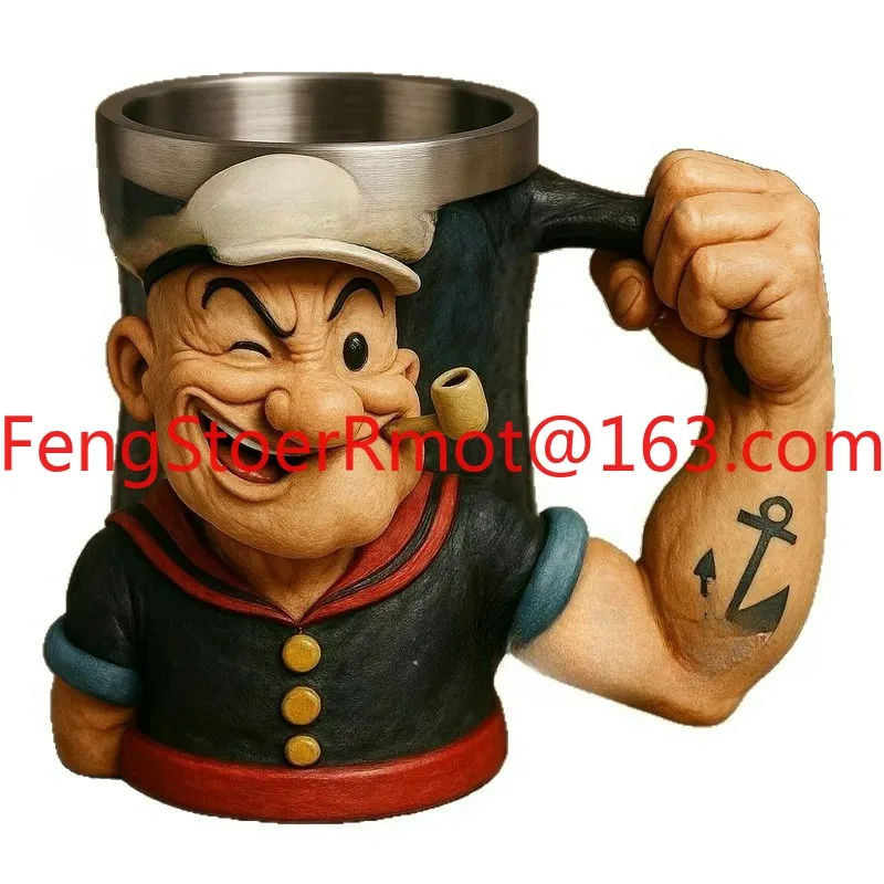

Новая кружка Popeye, украшение для дома, украшение ручной работы из смолы