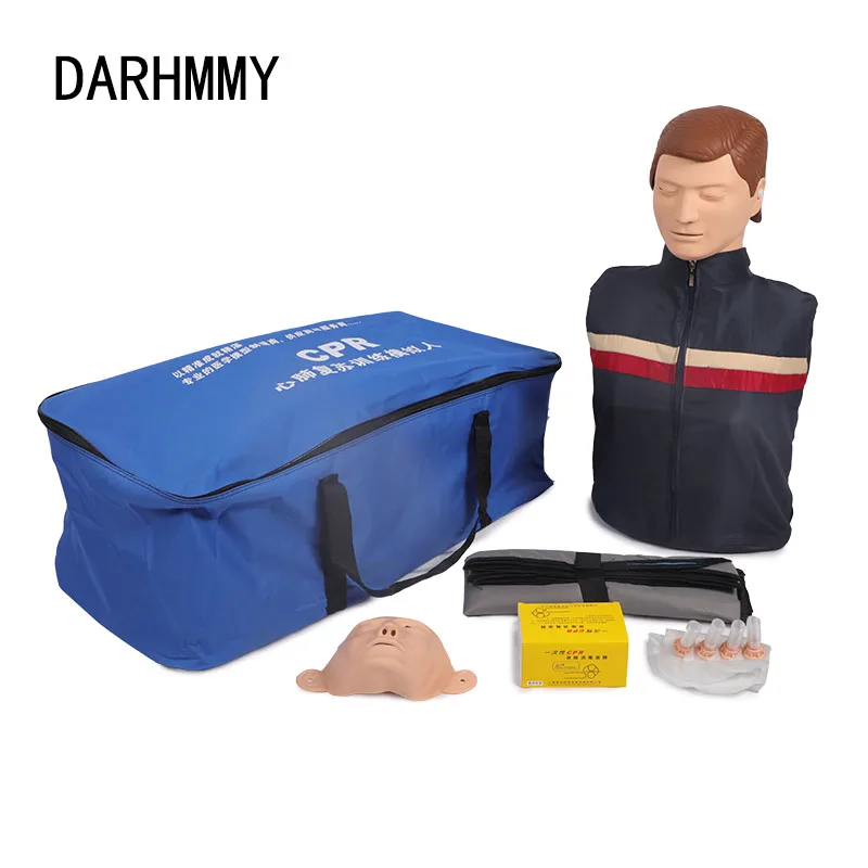 DARHMMY Half Body Adult CPR Training Manikin Professional Nursing Training Mannequin Teaching Model  First Aid Training Dummy