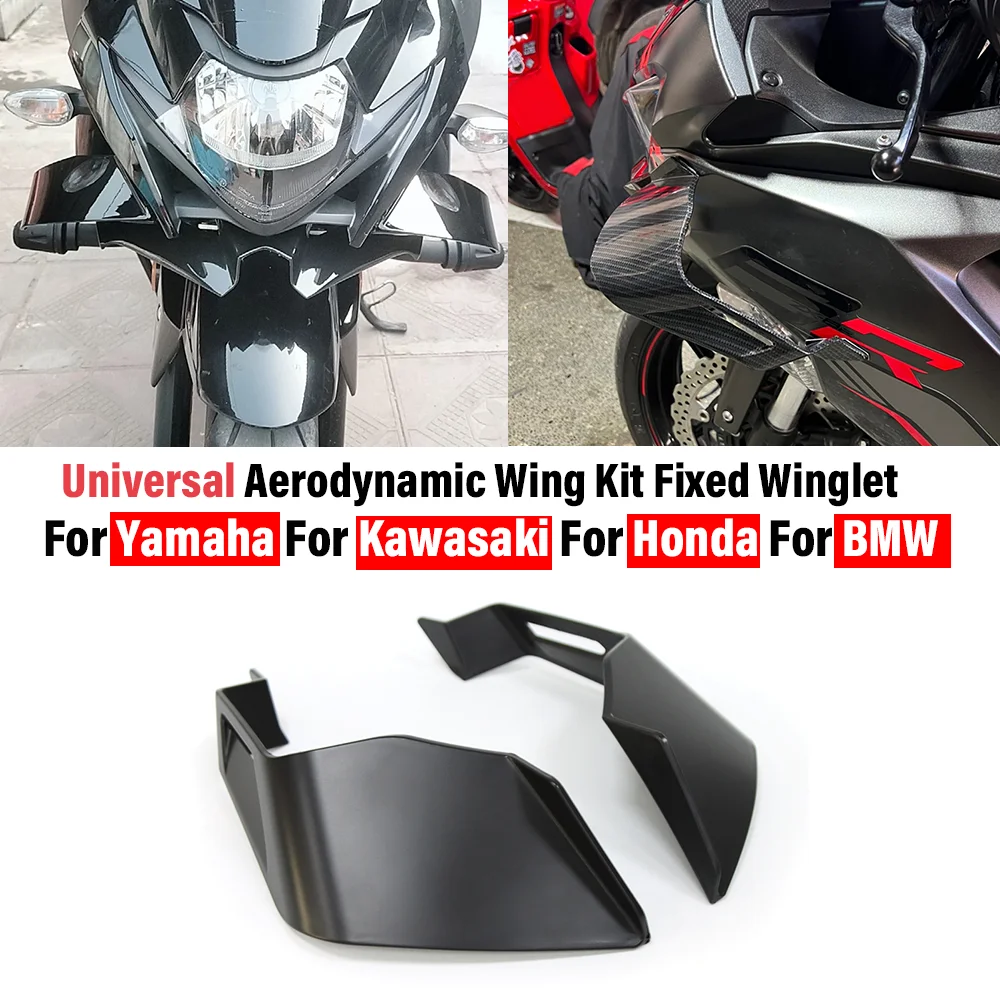 Universal Motorrad Seite Flügel Aerodynamische Flügel Kit Feste Winglet Verkleidung Flügel Spoiler Für KAWASAKI Für Honda Für Yamaha Für BMW