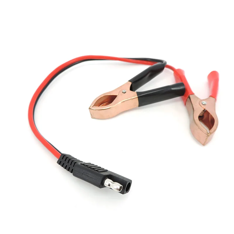 

14AWG 36CM 2Pin SAE head Quick Disconnect Connector Plug to Battery Alligator crocodile Clips to SAE lead Cable Clamps Cord