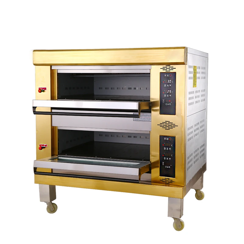 

L #2 Deck 4 Tray Commercial Steam Deck Oven Gas Pizza Deck Oven Baking Oven