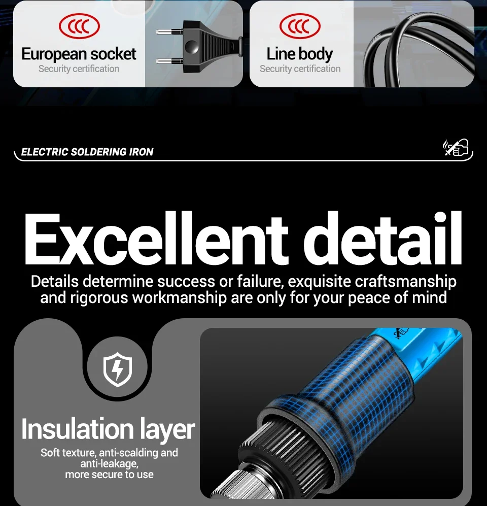 ANENG SL106 Electric Soldering Irons Adjustable Temperature 110V/220V Welding Solder US/EU Plug Professional Repair Welding Tool