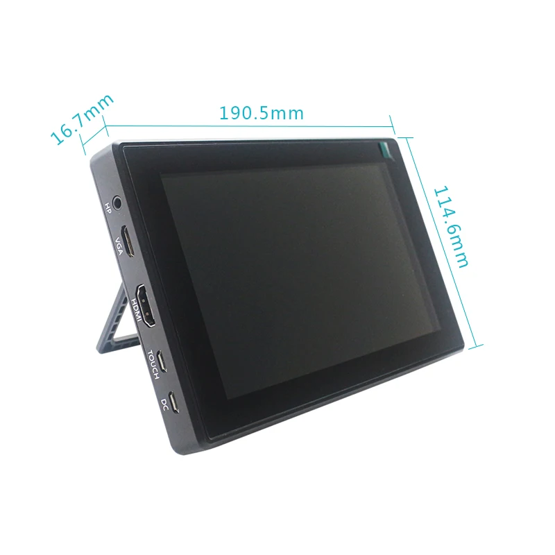 7 Inch IPS  LCD Capacitive Touch Screen 1024x600 OSD Menu with Case Toughened Glass Cover HDMI-compatible for Raspberry Pi