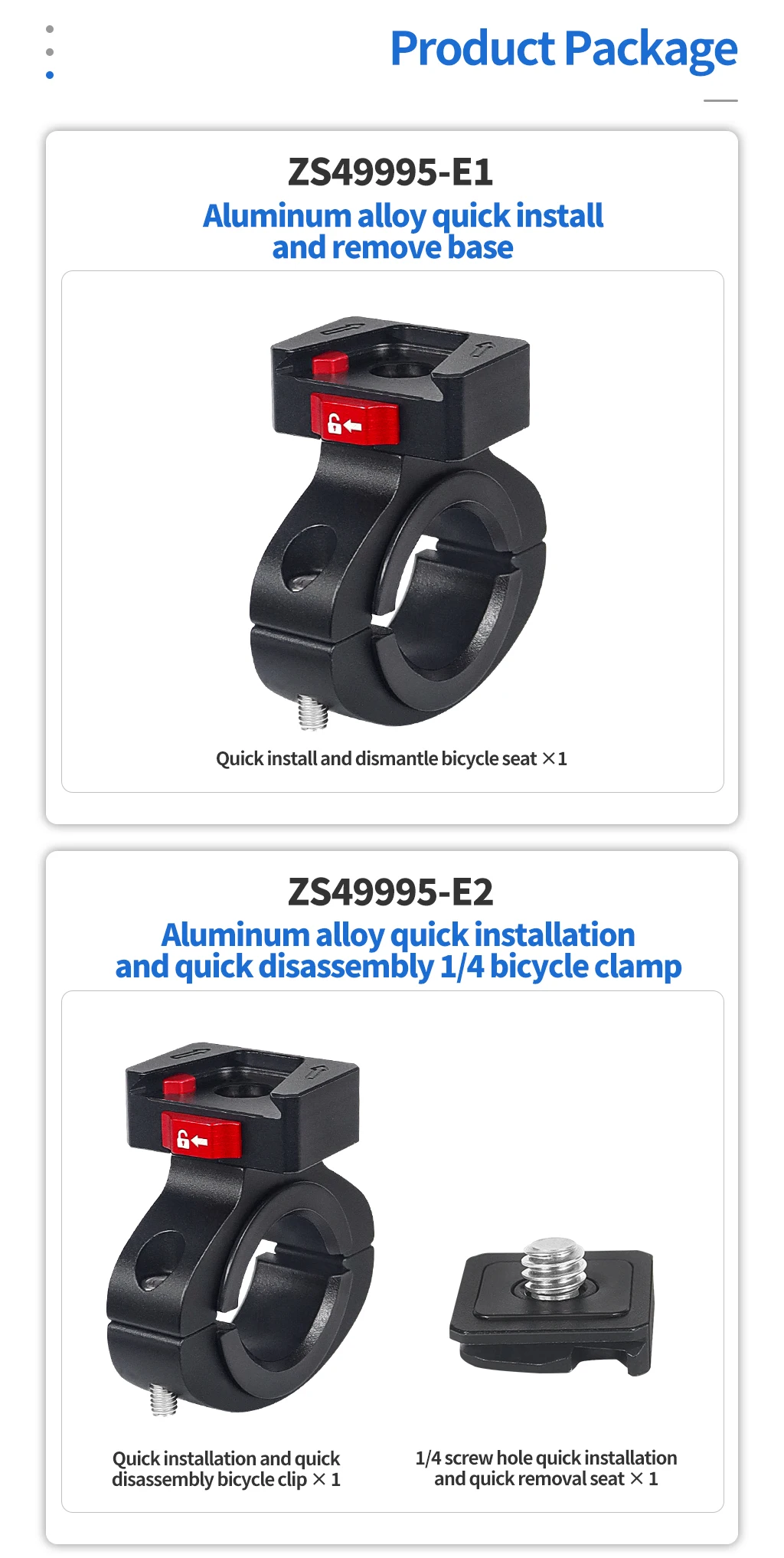 360 drehbarer Fahrrad kamera halter Schnell verschluss Split Mount Lenker klemme Motorrad halterung für Gopro Hero 13 12 11 Dji Action 4 – Detail 31