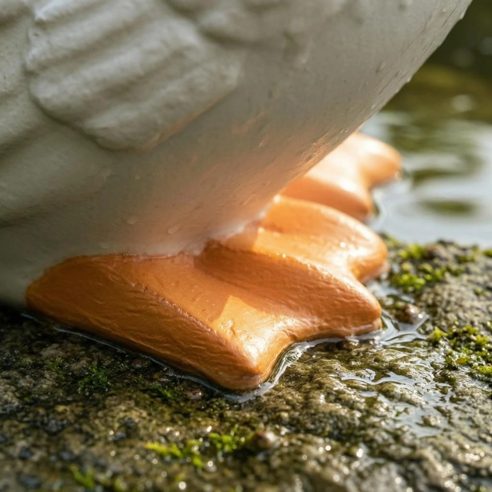 3 Pieces Duck Figurine Realistic Feather Detail Garden Duck Ornament for Water Feature