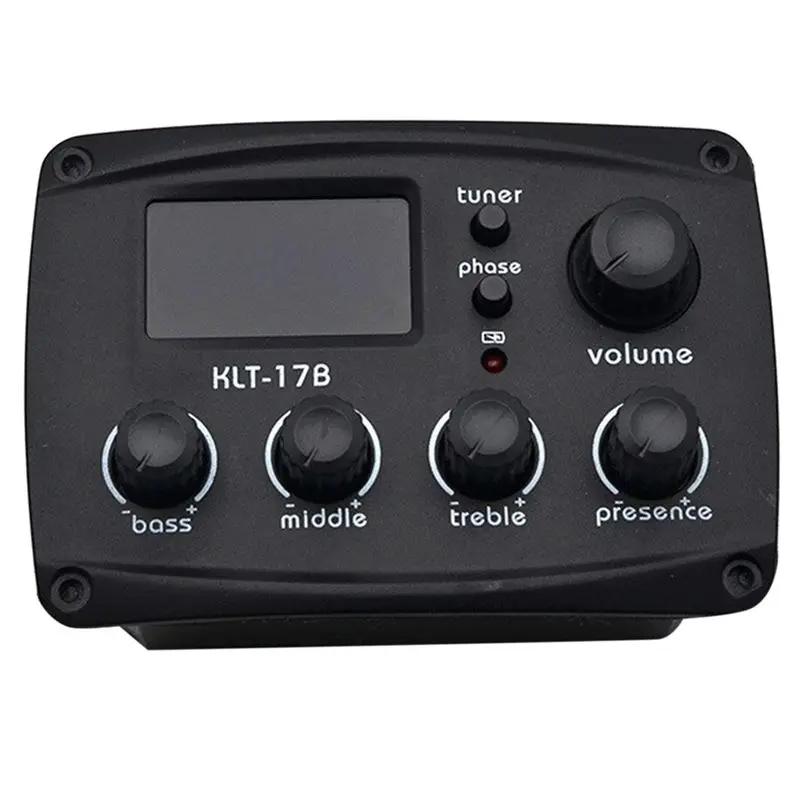 Captador de Guitarra Acústica ABXI KLT-17B, Captador para Guitarra Folk e Clássica com EQ de 4 Bandas para Acessórios de Instrumentos Musicais