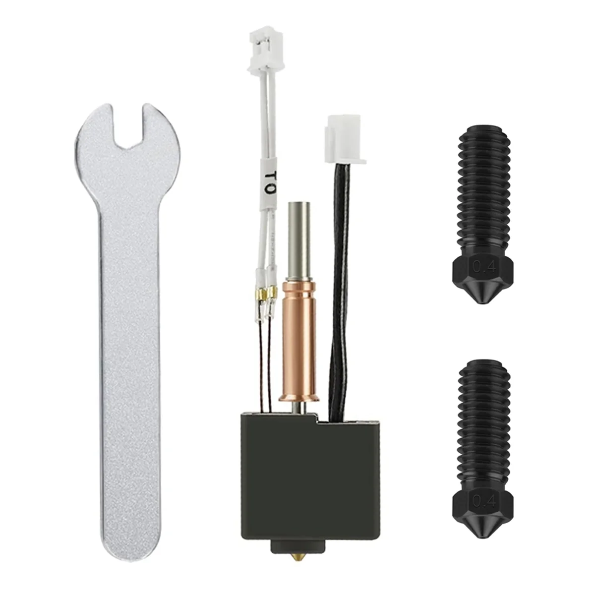 For 3 Hotend, Extruder Print Kit with 2PC 0.4mm Hardened Steel Nozzle for 3 3D Printer