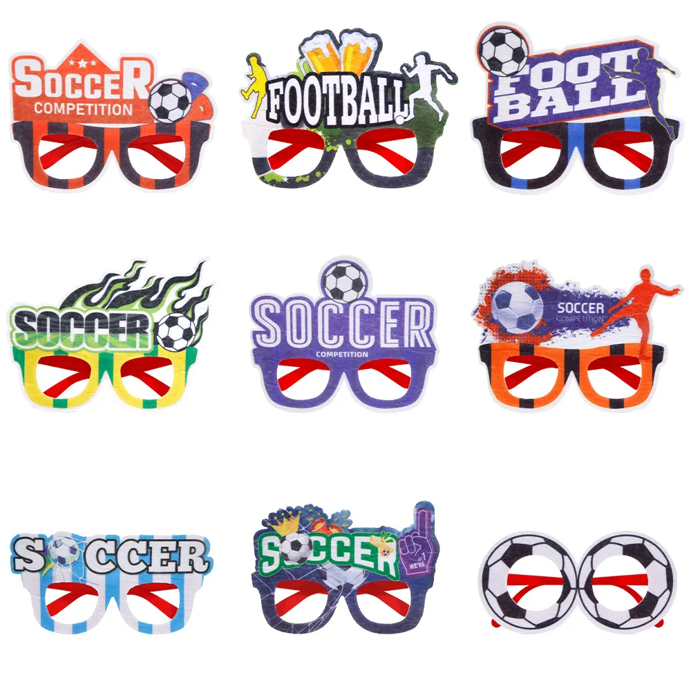 1pcs Football Party Non-woven Plastic Glasses Children Birthday Decorative Glasses Adult Football Match Fanatic Photograph Props