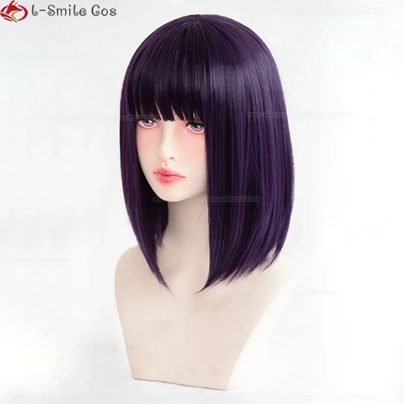 Pelucas de Cosplay de Sailor Saturn para mujer, peluca corta púrpura de alta calidad, pelucas de Anime de fiesta resistentes al calor, Tomoe Hotaru