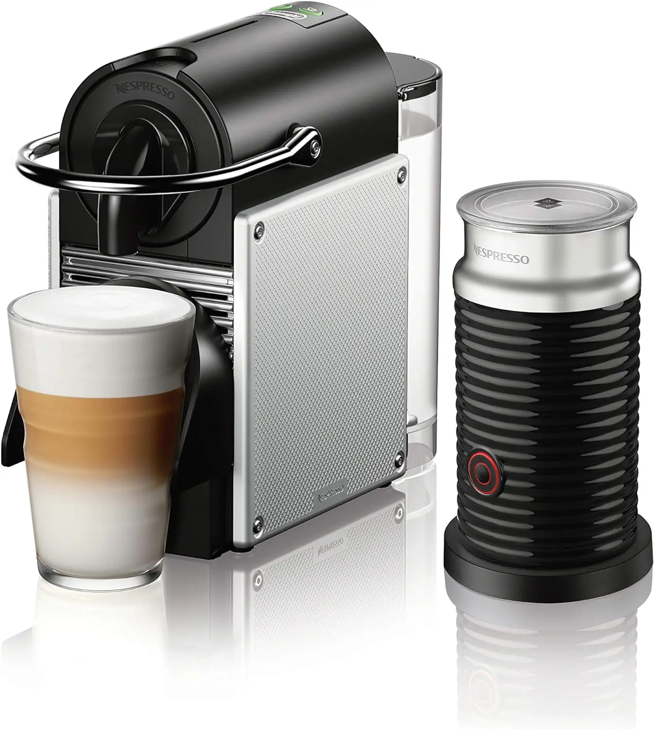 

Pixie Coffee and Espresso Machine by De'Longhi with Milk Frother, Aluminum, 34 ounces