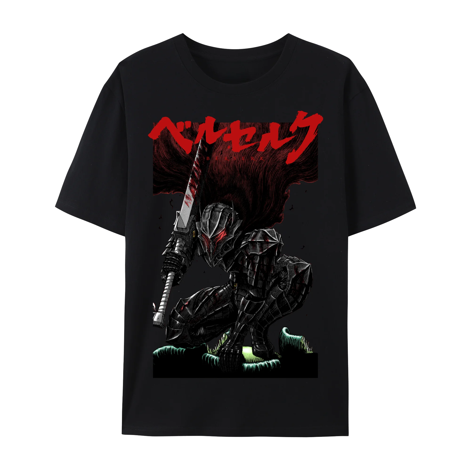 

Хлопковая футболка с рисунком Berserk Gess & Griffith, рубашка унисекс с круглым вырезом с короткими рукавами и японским аниме