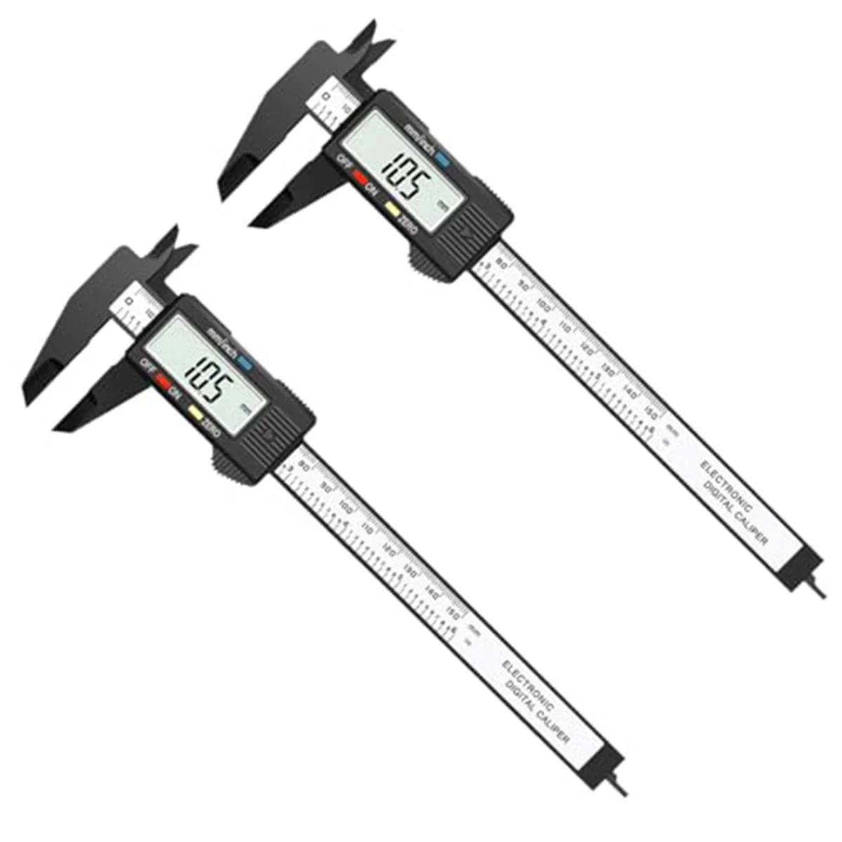 AD29-2 Pack Digital Caliper, 0-6Inch Electronic Digital Calipers with Large LCD Screen, Automatic Shutdown