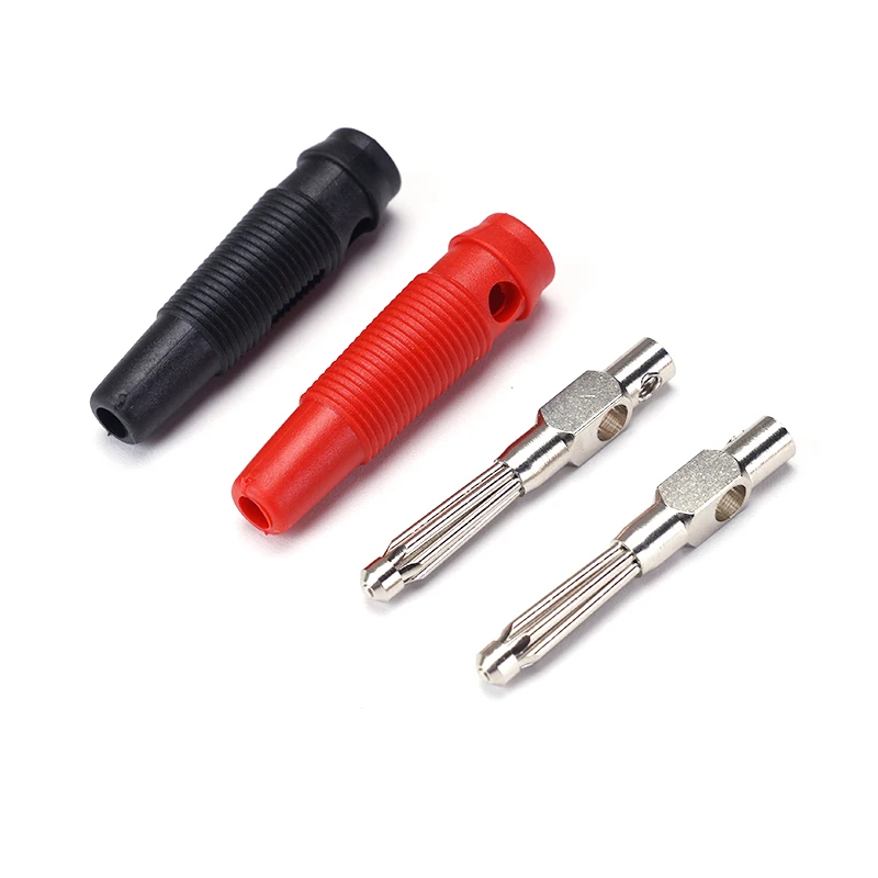 5 Stück 4mm Musik-Lautsprecherkabel-Stecker, Bananenstecker in Rot und Schwarz für Audiogeräte – Detail 5