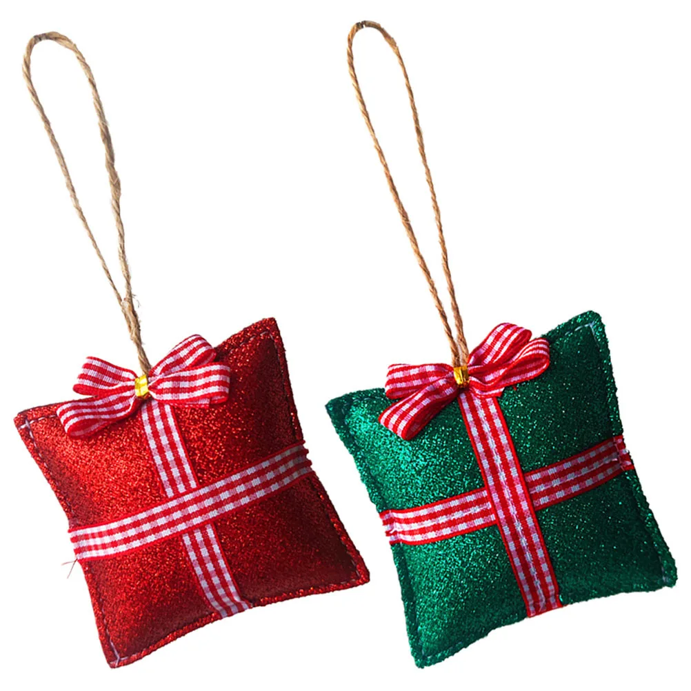 

2Pcs Christmas Decorations Hanging Gift Box Ornaments Xmas Present Boxes Decor Holiday Tree Decorations Indoor Outdoor