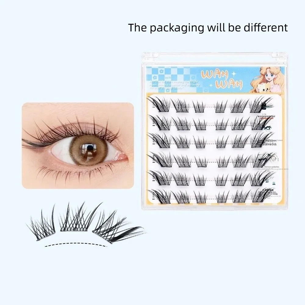 

Sweet Self-adhesive Lash Clusters Makeup Reusable Adhesive False Eyelashes DIY Long Lasting Glue Free Fake Lashes Women/Girls