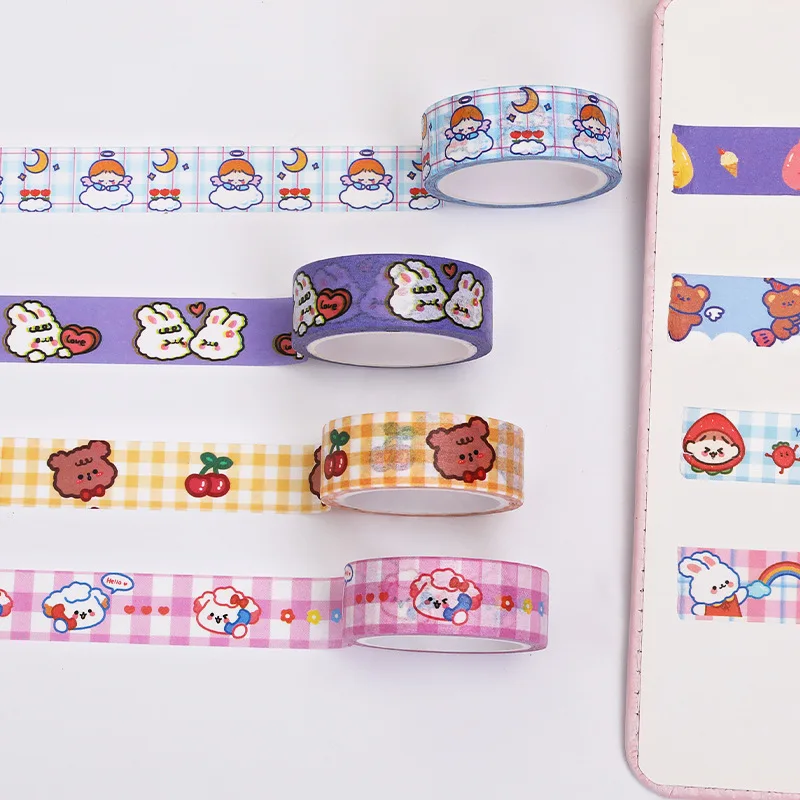 5 m/rotolo Kawaii Animals Washi Tape Scrapbooking diario adesivi decorativi nastro adesivo adesivo cancelleria carina materiale scolastico