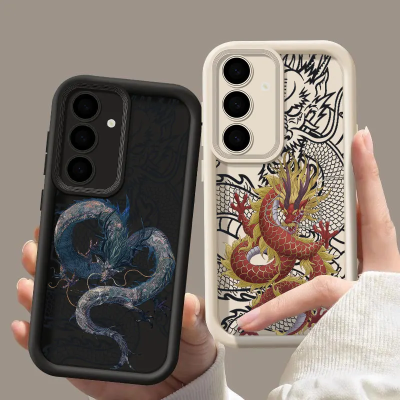 Fashion Dragon Art Fundas For Samsung Galaxy S26 S25 S24 S23 S22 S21 Ultra Plus S20 FE Case S26FE S26Ultra Silicone Phone Cover