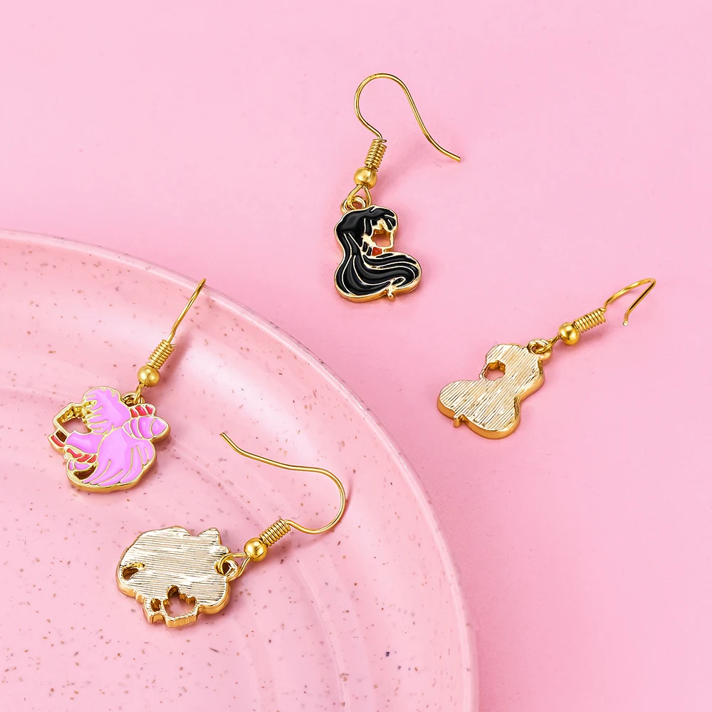 Sailor Moon Drop Earrings Set Many Anime Characters Charm Girly Dangle Earrings Jewelry Gifts for Girls Women