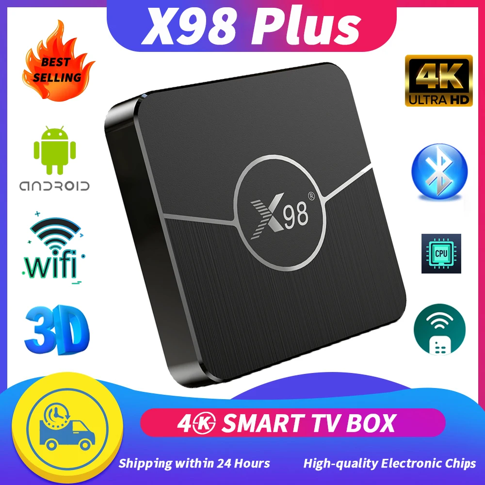 X98Plus صندوق التلفزيون الذكي أندرويد 11.0 IPTV box AV1 Amlogic S905W2 2.4G 5G Wifi 4K TV Box HDR مشغل وسائط الفيديو X98 Plus Set Top Box