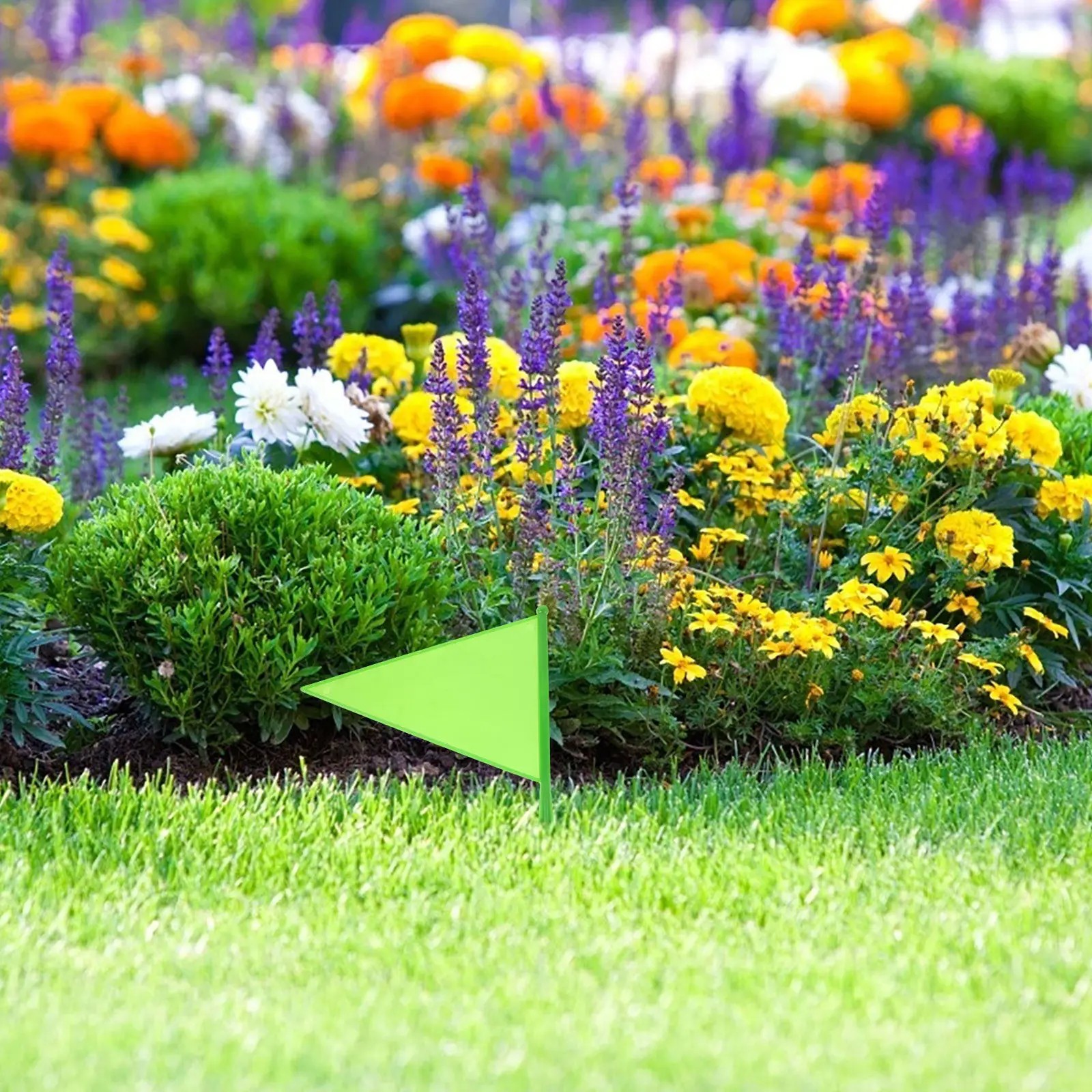 4Pcs Garden Marker Flags – Vivid Color, Weather-Resistant Lawn & Irrigation Markers for Landscaping