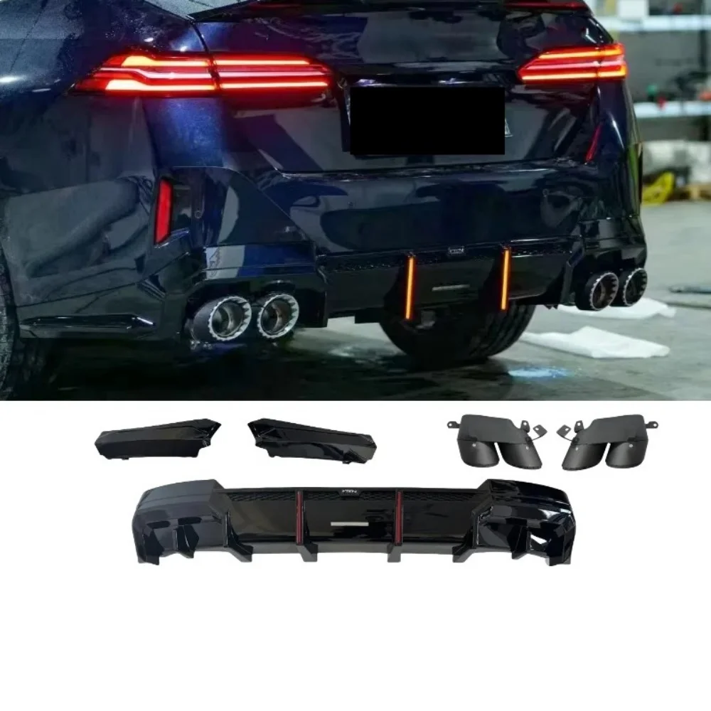 

For 5 Series G60 2024 Modified Tail Wing Fog Lamp Trim PP Accessories Gloss Black Car Front Rear Lip Shovel Side Skirt