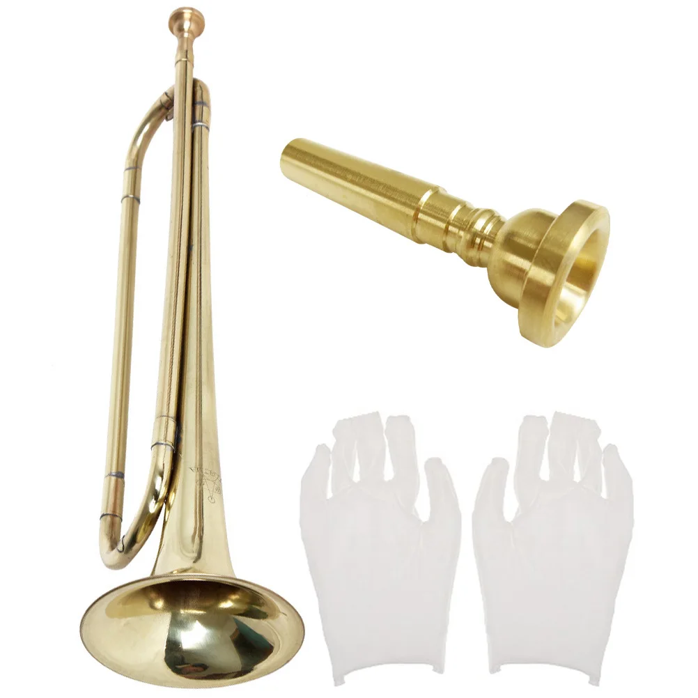 1 مجموعة 1 مجموعة أطفال البوق أداة قسط المعادن القطن المبتدئين التعليمية الموسيقية للأطفال طالب آلة الرياح المرحلة